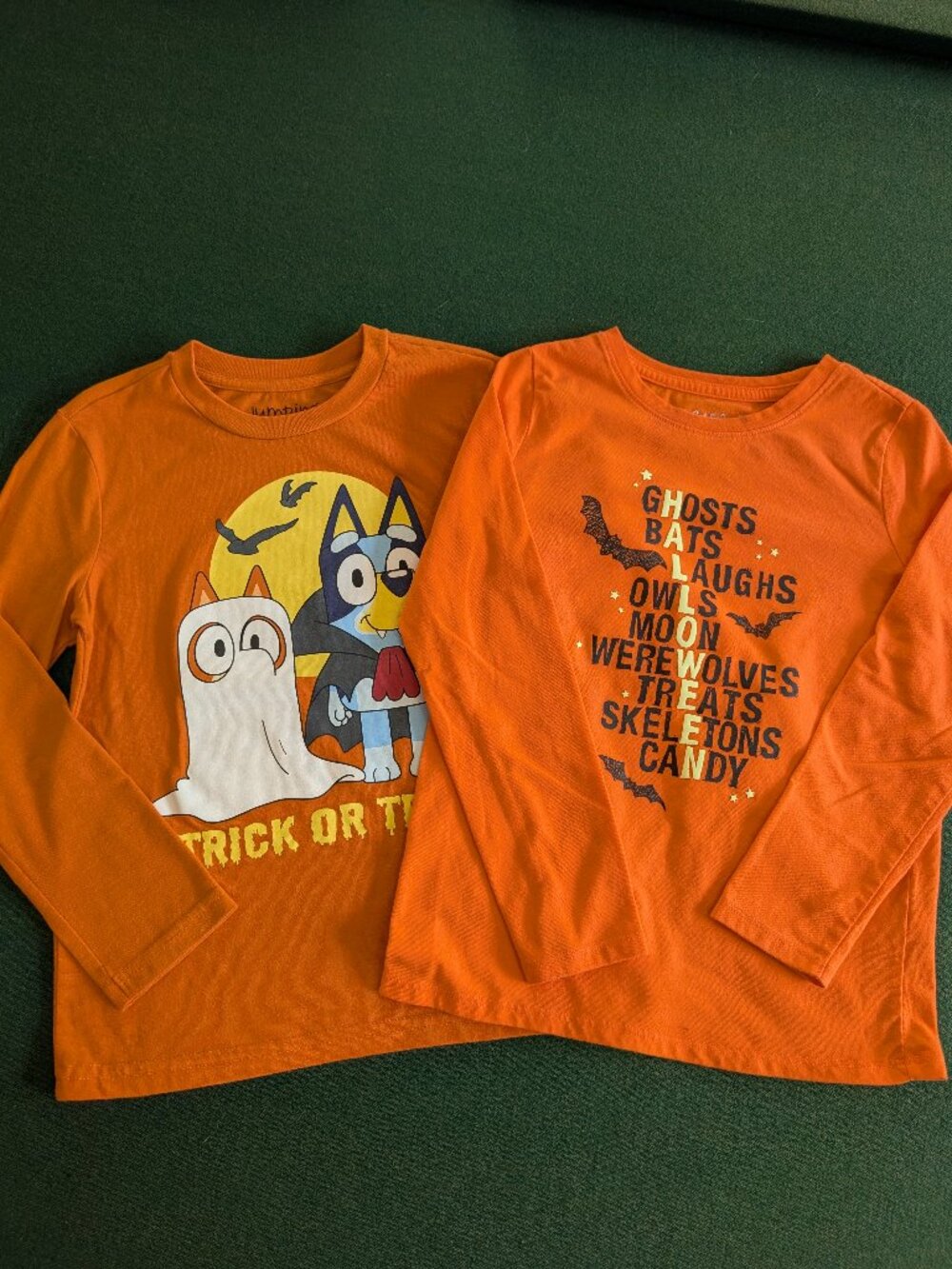 Bundle Boy's Halloween Long Sleeve T-shirts 6 💙